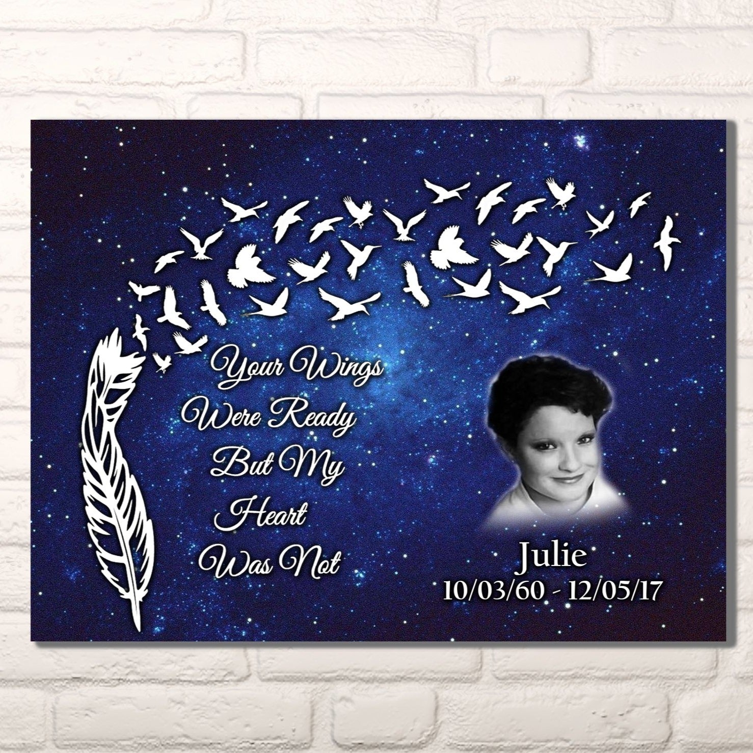 Your Wings Were Ready But My Heart Was Not Memorial Photo Canvas - Perham Prints