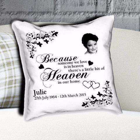 Personalised Memorial Heaven Cushion - 1