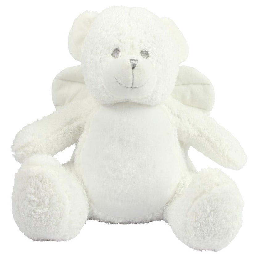 Personalised Large White Angel Animal Teddy Cuddle Toy Memorial - Perham Prints