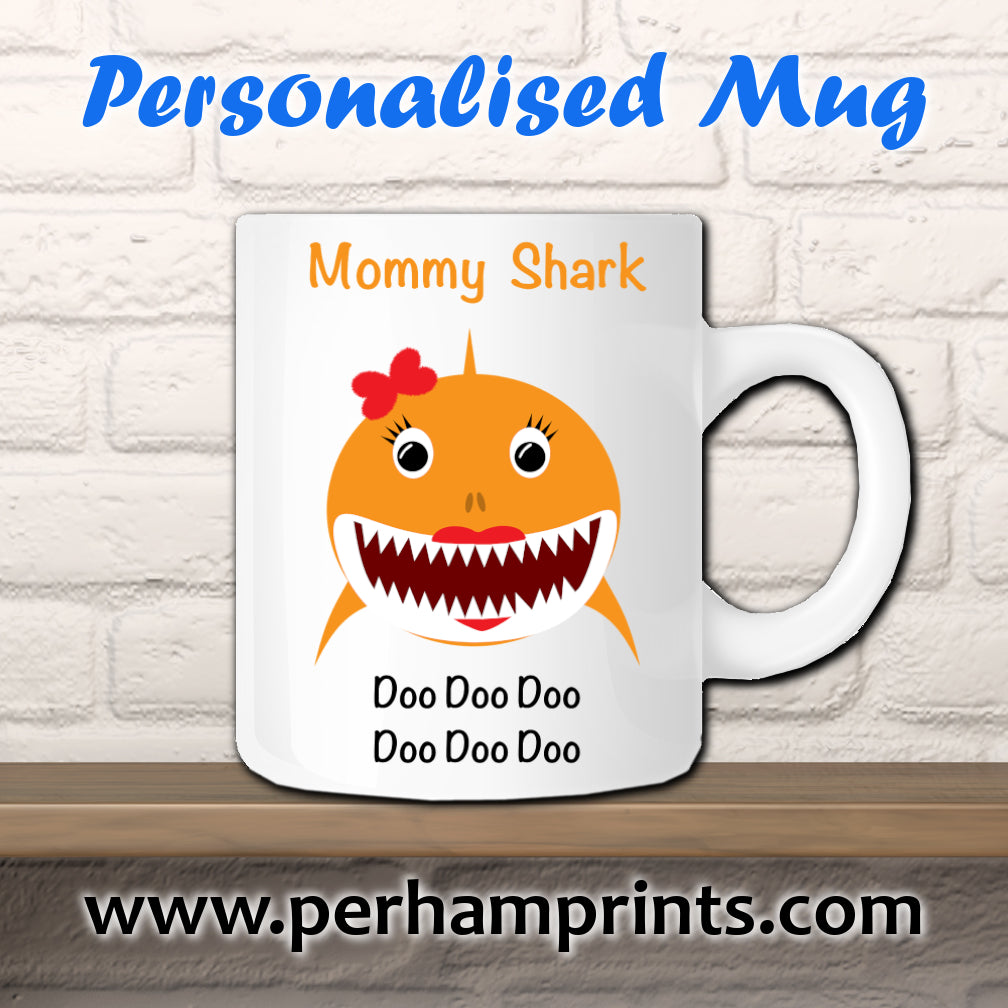 Mommy Shark Do Do Do Do Do Do Custom Cup - Perham Prints
