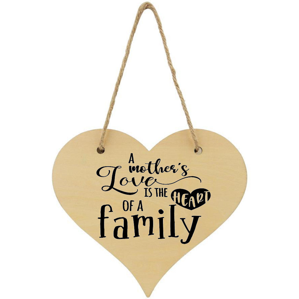 A Mother's Love Is The Heart Of A Family Plaque - Perham Prints