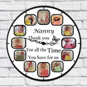 Nanny (custom name) Photo Clock - 12 Photos in one - 1