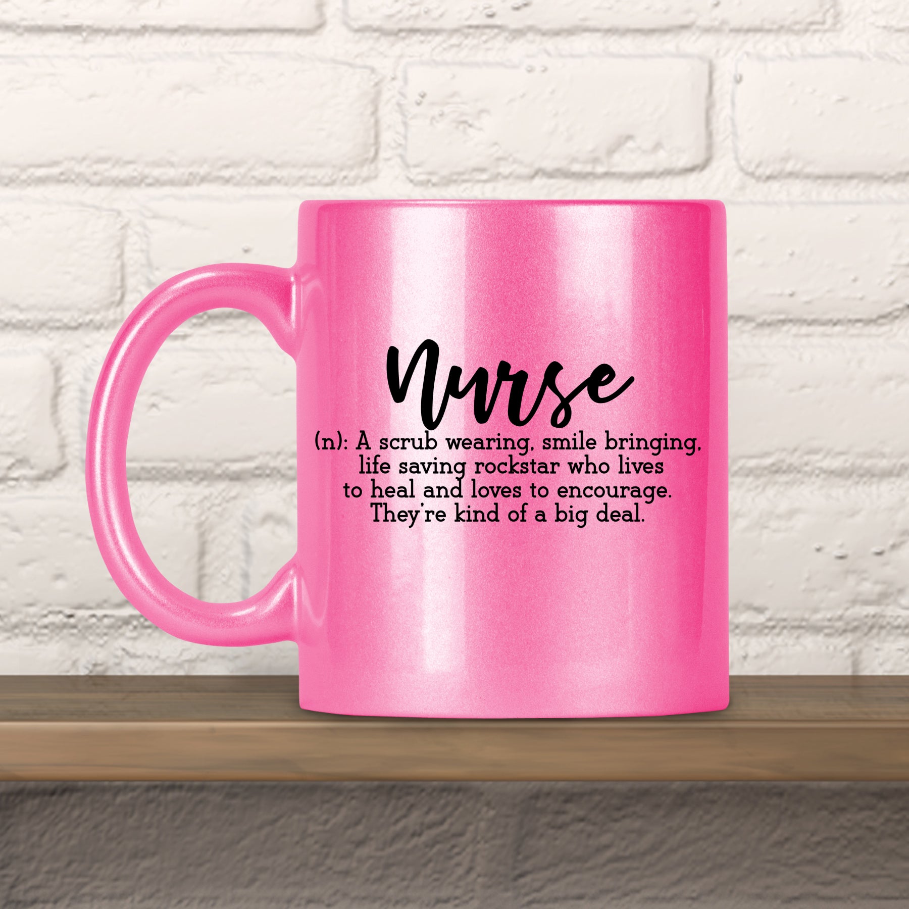 Definition Of A Nurse Glitter Mug - Perham Prints