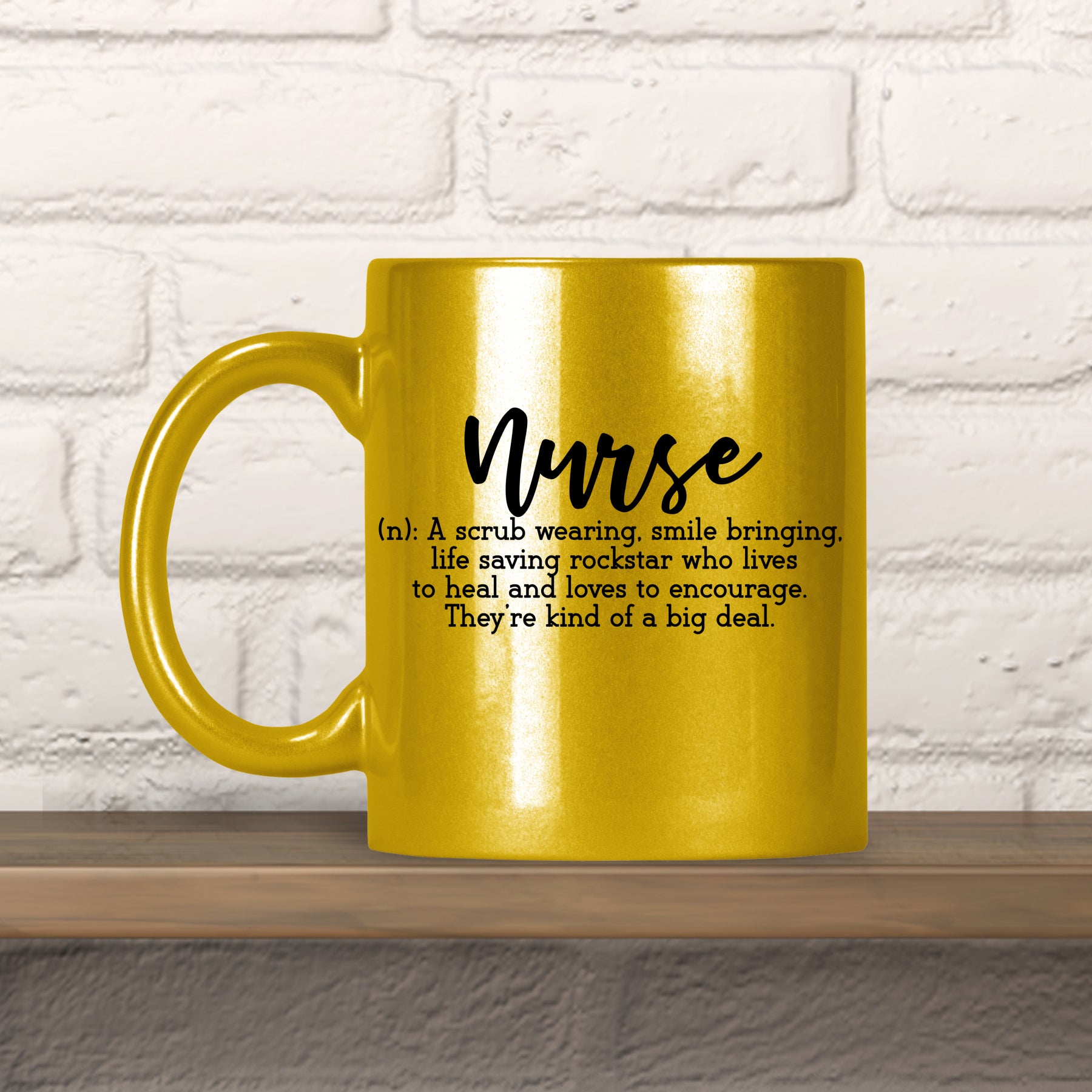 Definition Of A Nurse Glitter Mug - Perham Prints