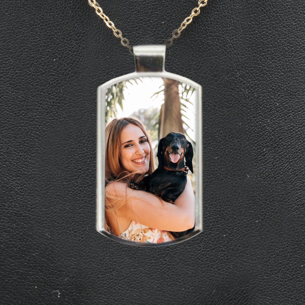 Personalised Rectangle Picture Photo Necklace - Perham Prints