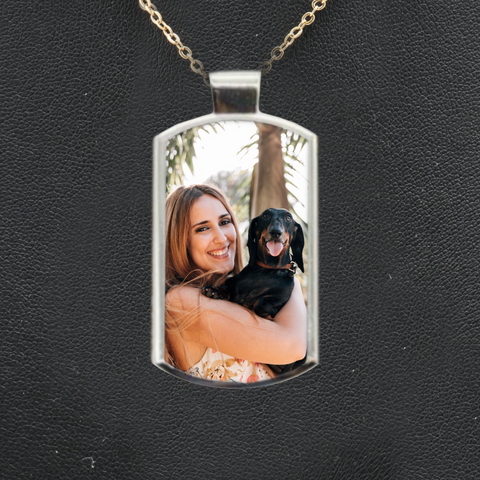Personalised Rectangle Picture Photo Necklace
