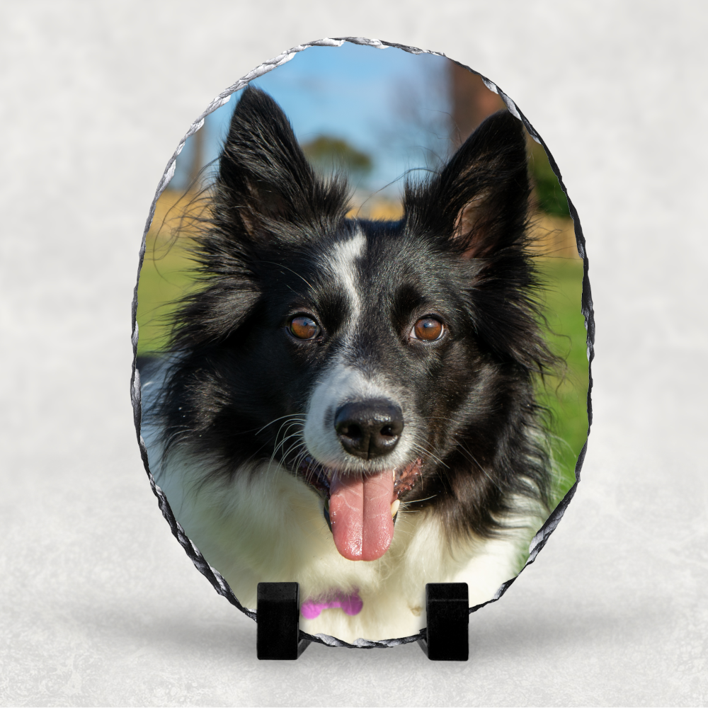 Personalised Photo Picture Of Your Choice Slate - XLarge Oval 30x40cm- Ready To Hang Optional - Perham Prints