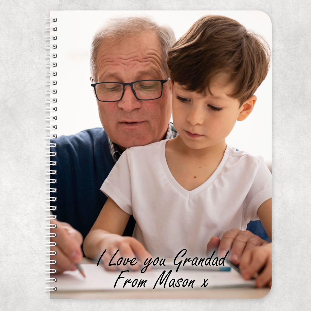 Personalised Photo Text Custom A4 Personalised Note pad Note book - Perham Prints