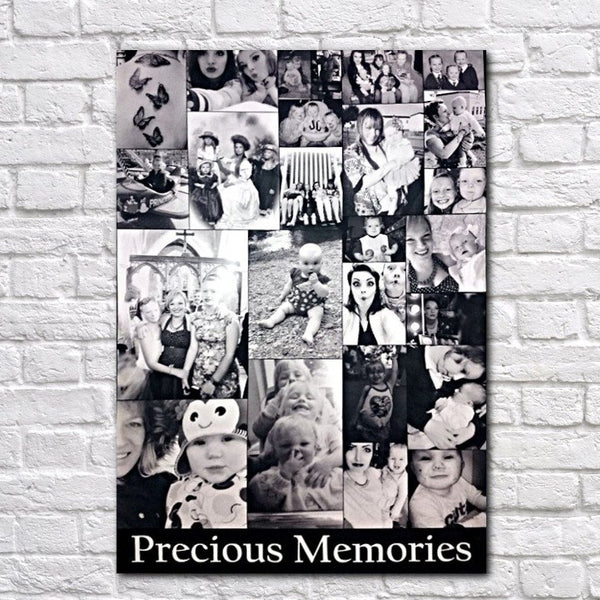 Personalised Multi-Photo Precious Memories Collage Canvas - 1