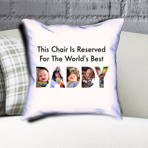 Personalised Reserved For Daddy Cushion - Perham Prints