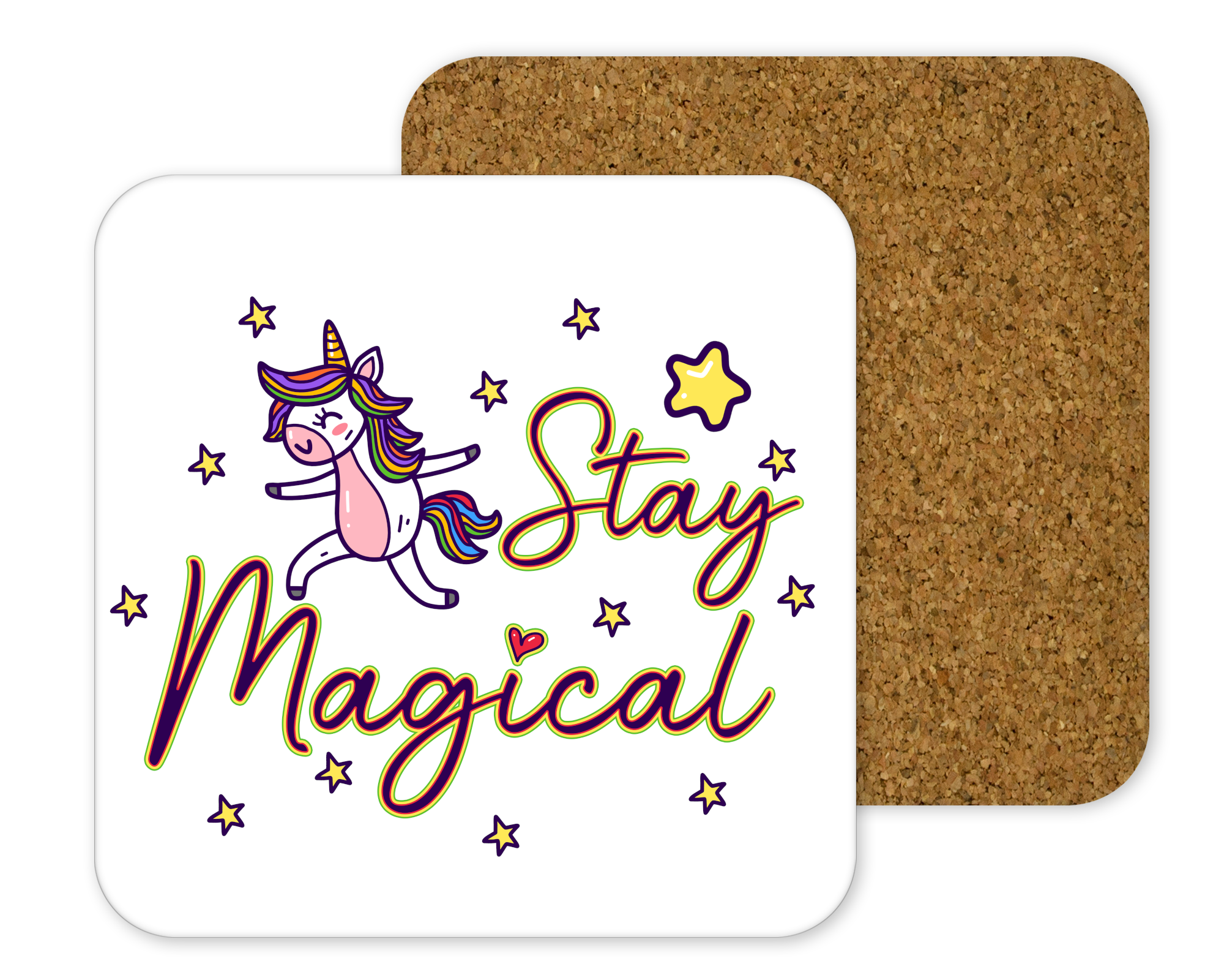 Stay F*cking Magical Coaster Adult Gift Censored Option - Perham Prints