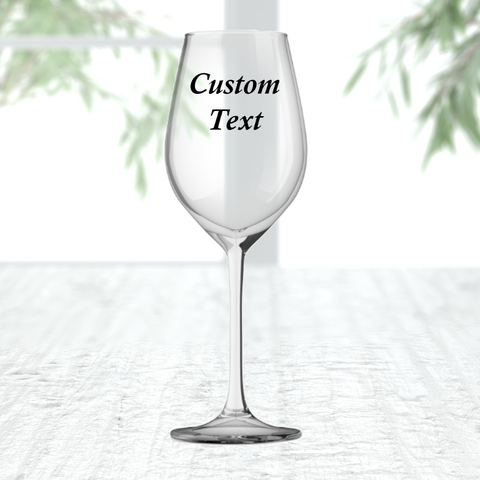 Personalised Wine Glass Customise With Text
