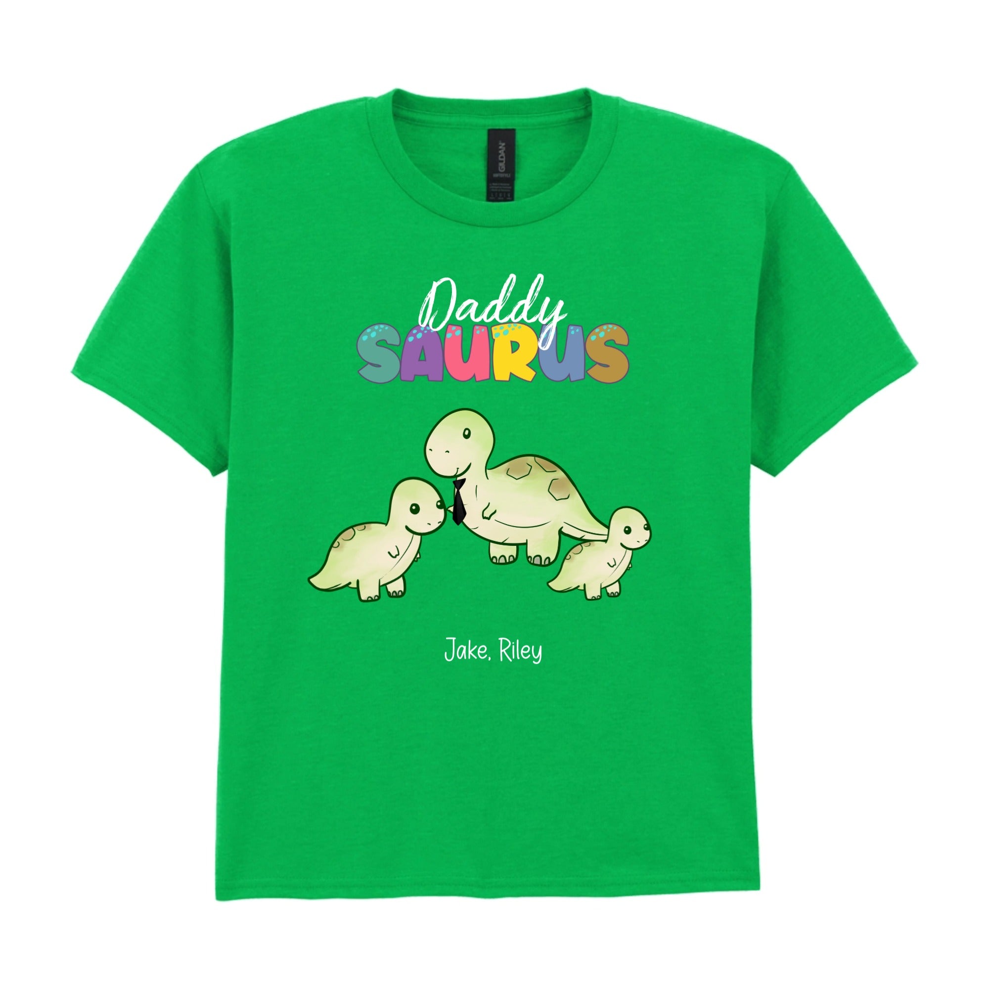 Personalised Character Family Dinosaur T-shirt Up To Four Children