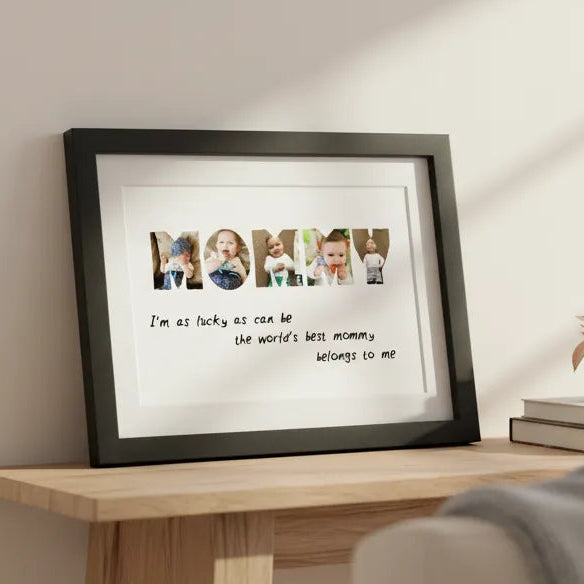 Personalised Mummy Word Art Frame Design Ready To Hang