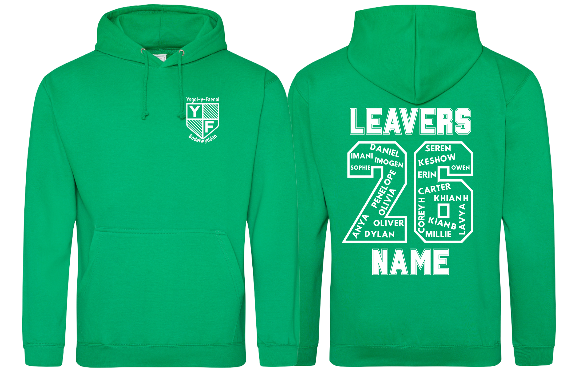 Ysgol Y Faenol Bodelwyddan Pullover AWDis Hoodie All Colours Unisex