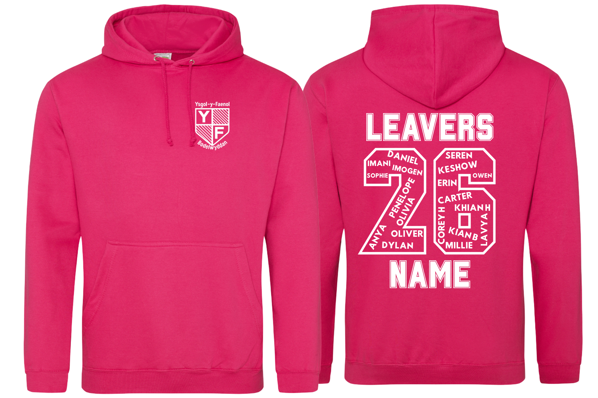 Ysgol Y Faenol Bodelwyddan Pullover AWDis Hoodie All Colours Unisex