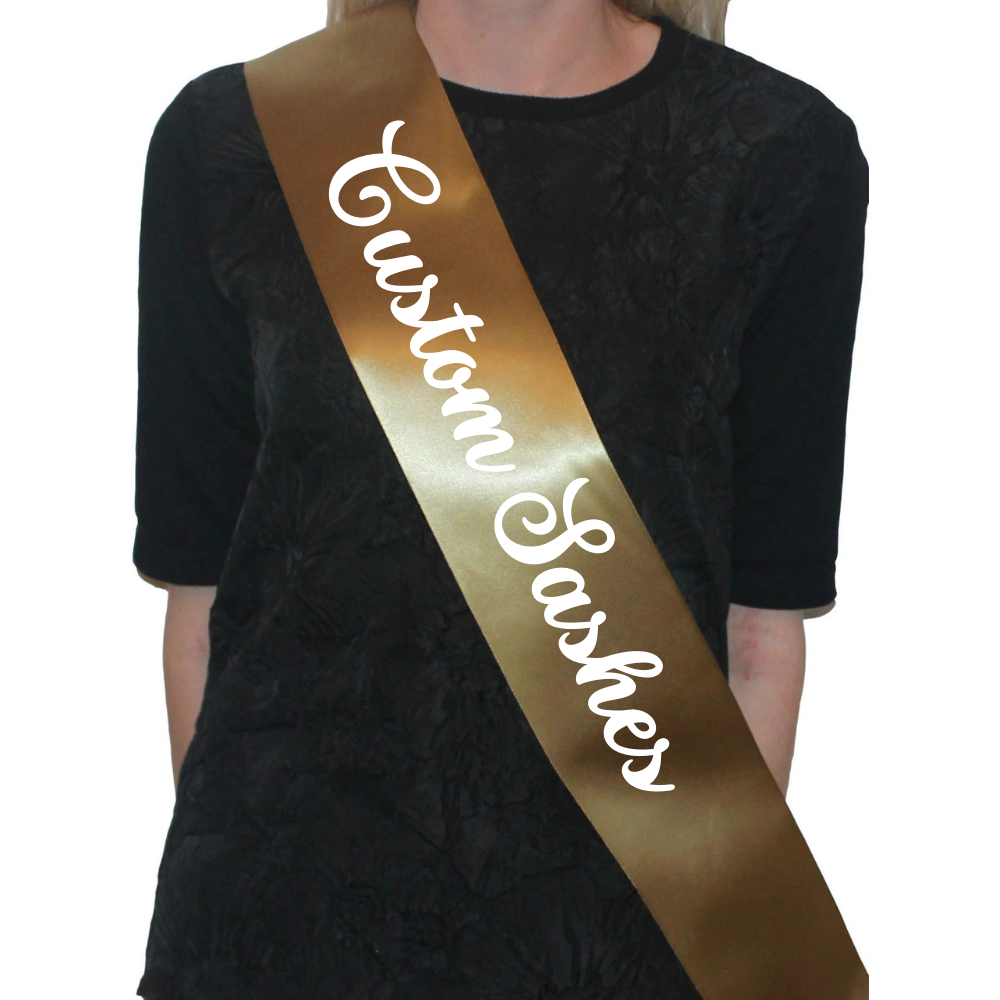 Custom Sashes for Every Occasion - Gold
