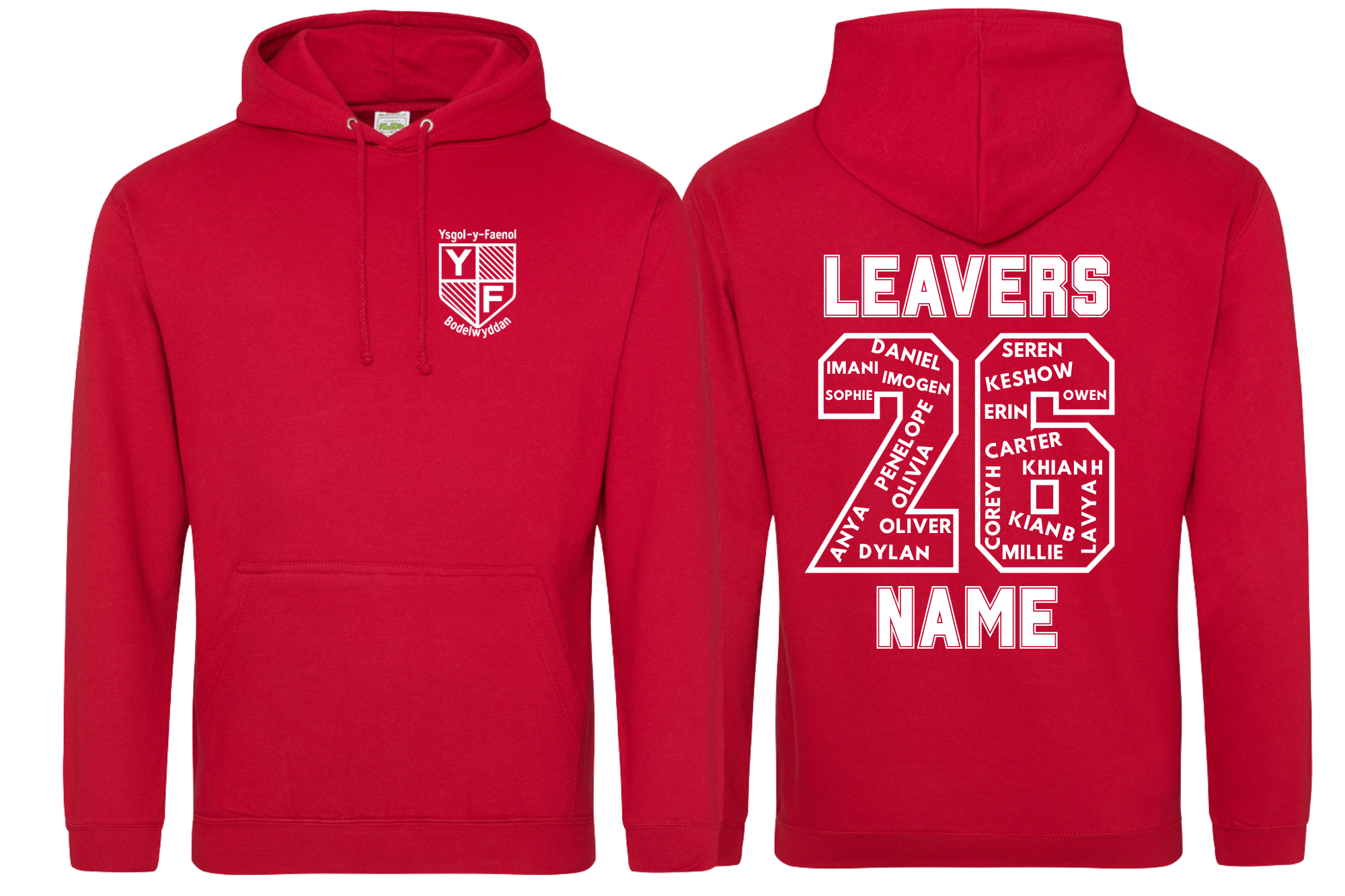Ysgol Y Faenol Bodelwyddan Pullover AWDis Hoodie All Colours Unisex