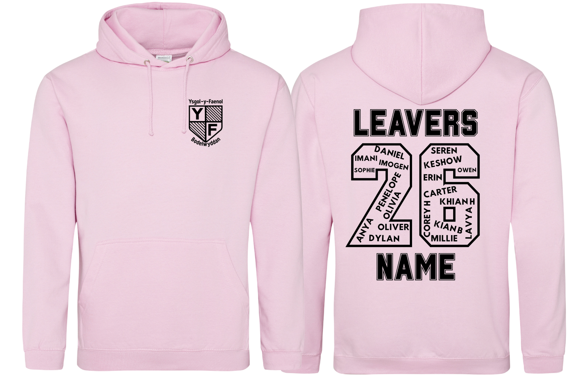 Ysgol Y Faenol Bodelwyddan Pullover AWDis Hoodie All Colours Unisex