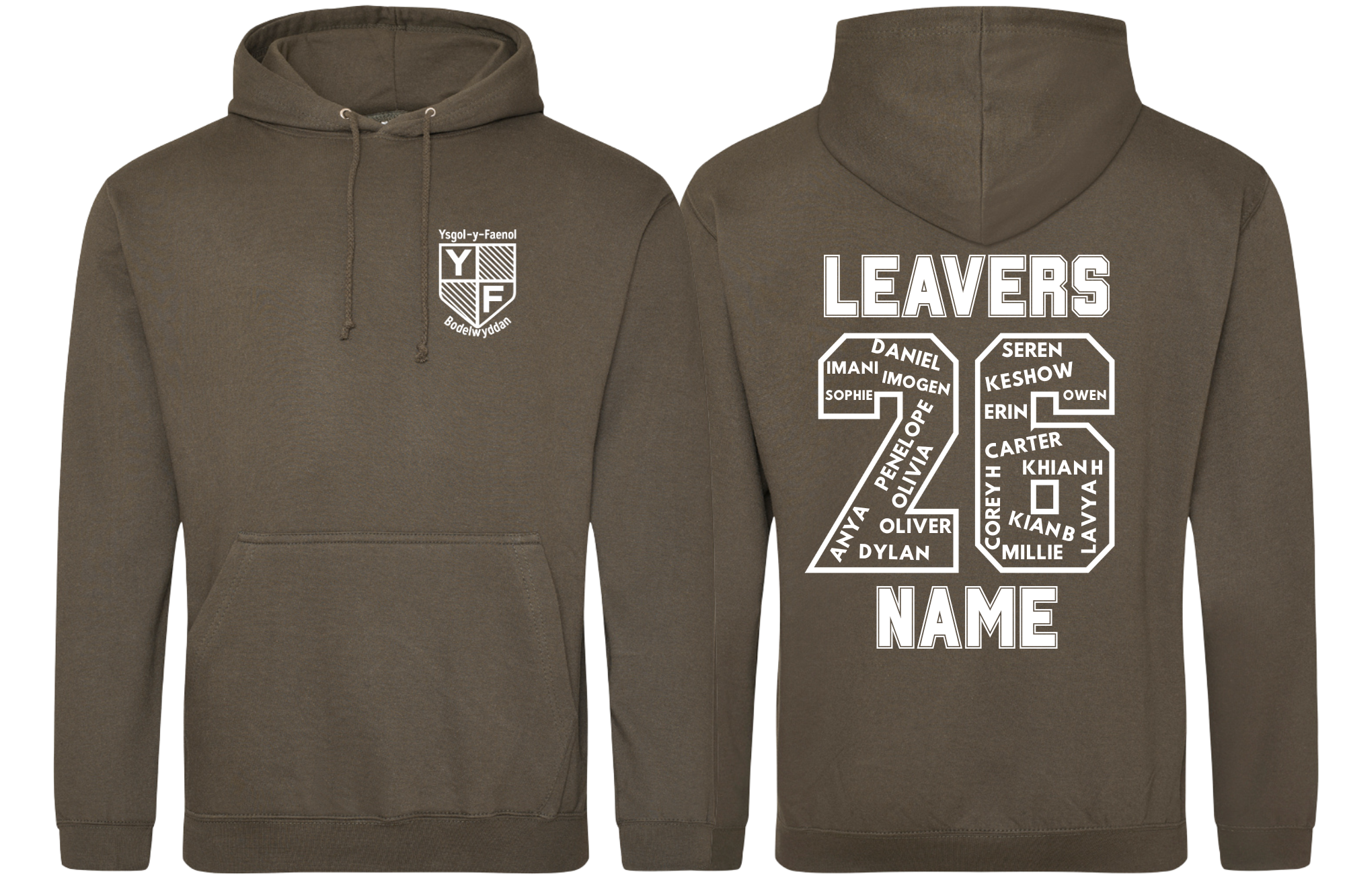 Ysgol Y Faenol Bodelwyddan Pullover AWDis Hoodie All Colours Unisex