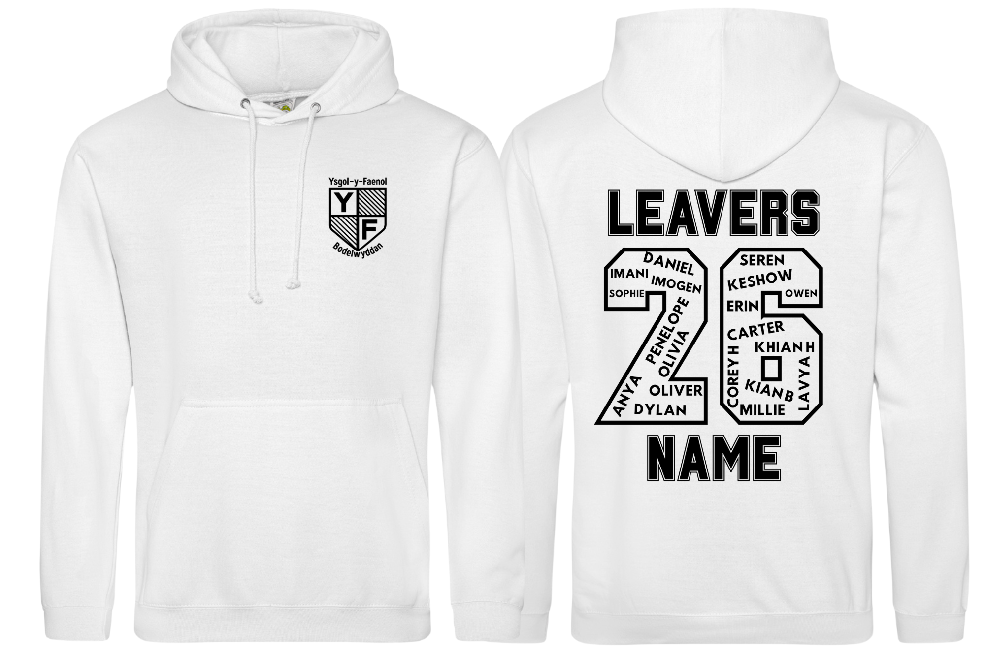 Ysgol Y Faenol Bodelwyddan Pullover AWDis Hoodie All Colours Unisex