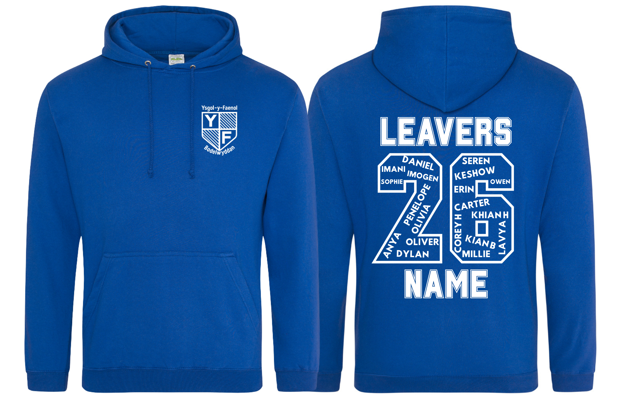 Ysgol Y Faenol Bodelwyddan Pullover AWDis Hoodie All Colours Unisex