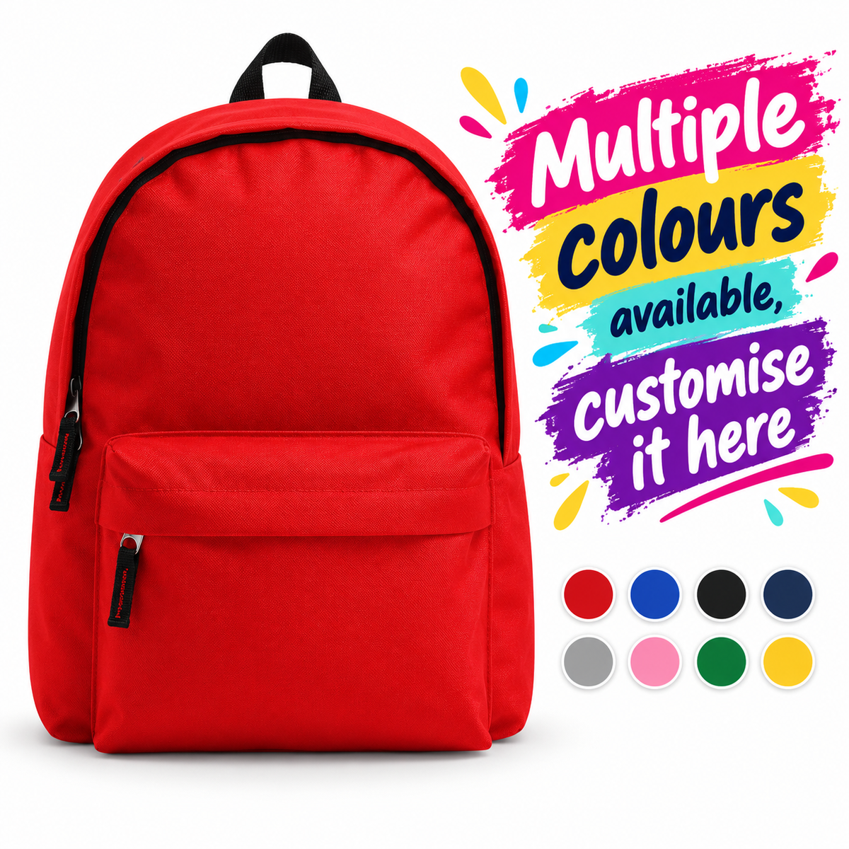 Personalised Rider Backpack – Custom School & Everyday Bag - All Colours