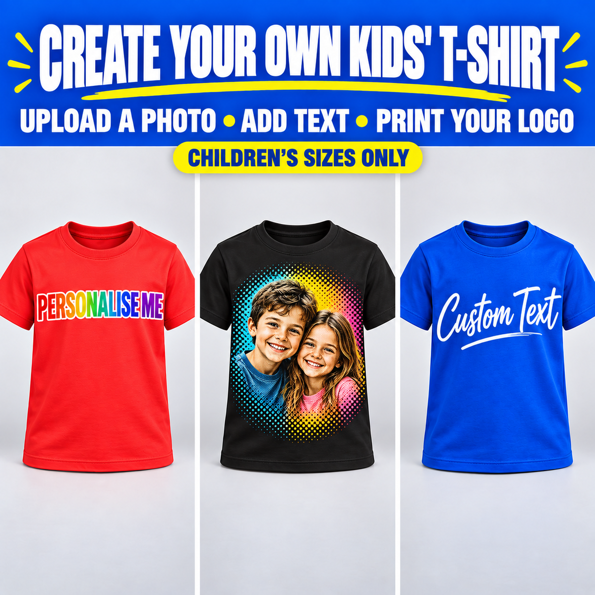 Personalised Children's GD01B UNISEX Tshirt - Create Your Design