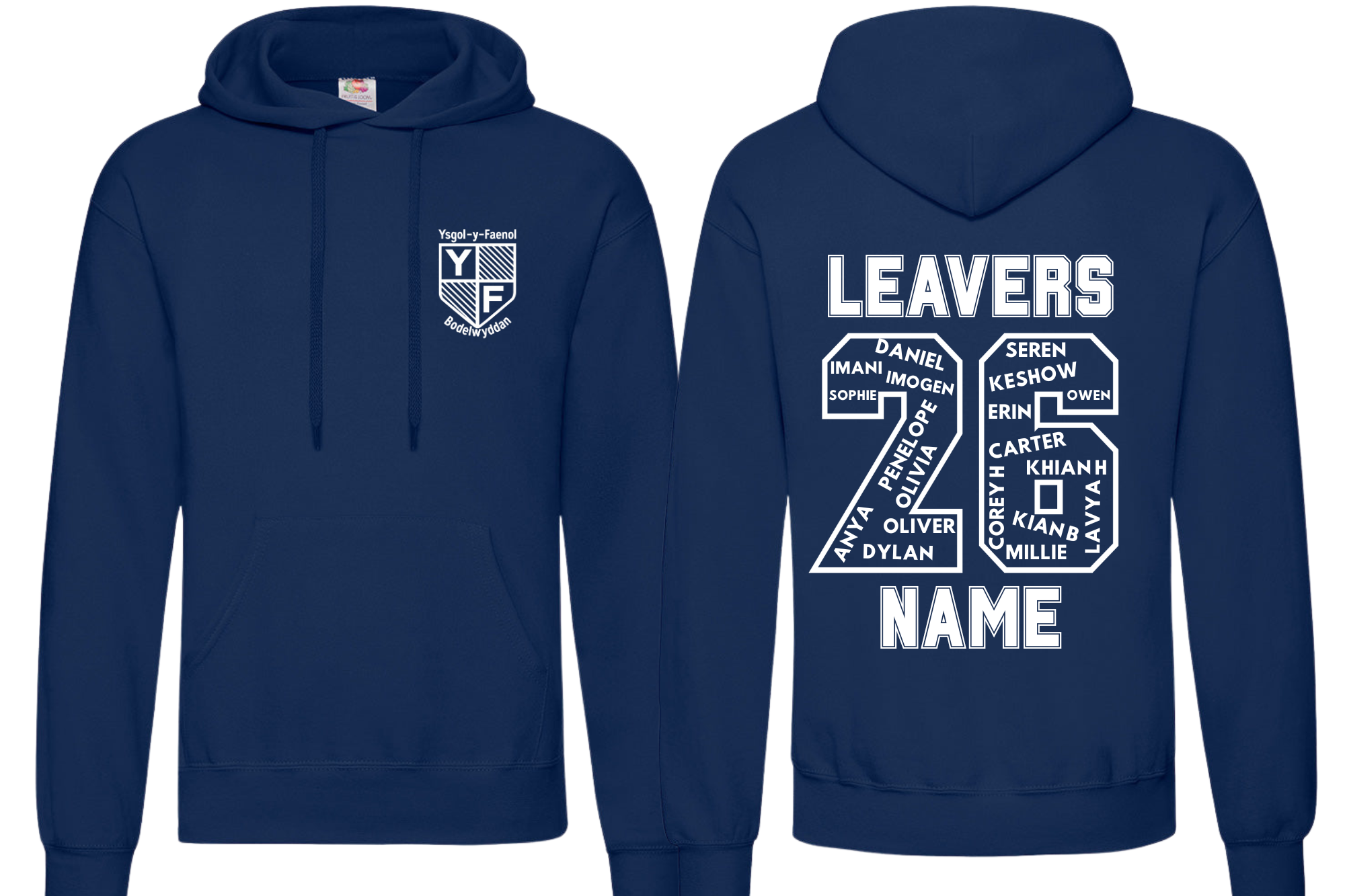 Ysgol Y Faenol Bodelwyddan Pullover AWDis Hoodie All Colours Unisex