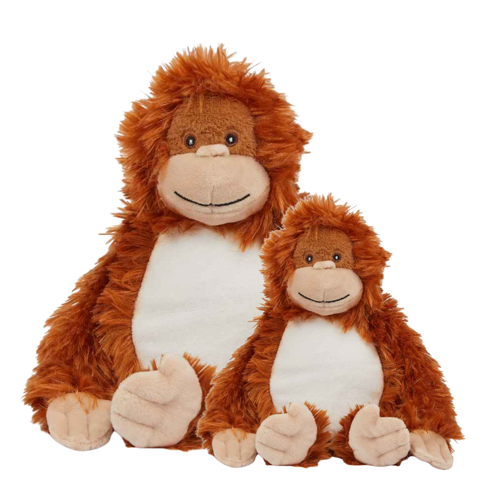 Personalised Orange Orangutan Fluffy Animal Teddy Cuddle Toy