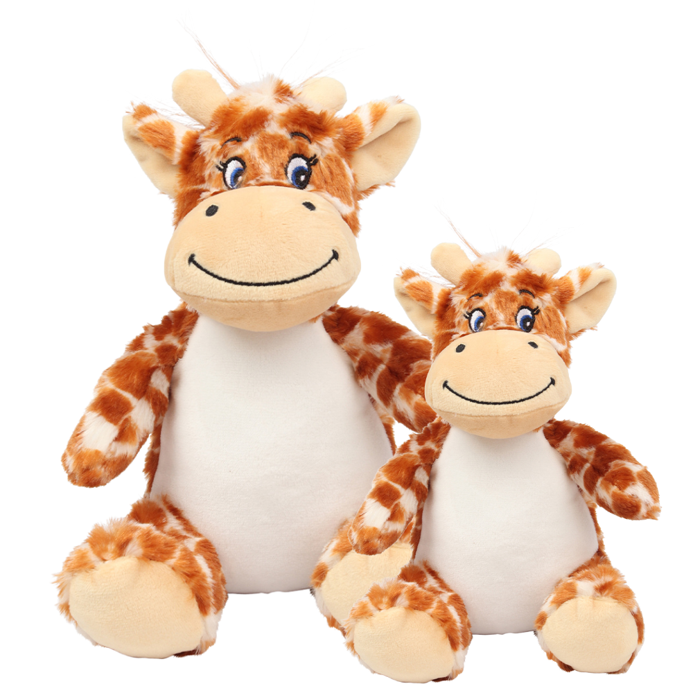 Personalised Brown Giraffe Animal Teddy Cuddle Toy