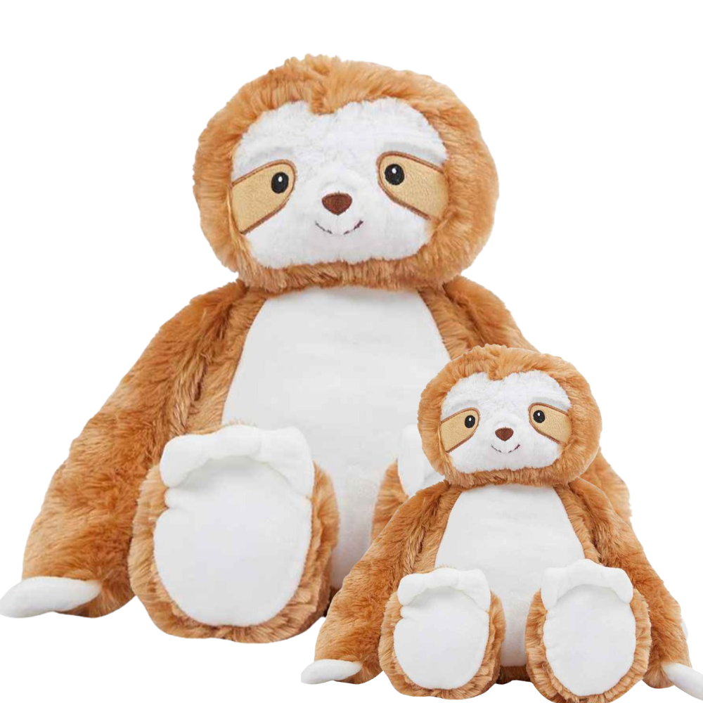Personalised Sloth Fluffy Animal Teddy Cuddle Toy