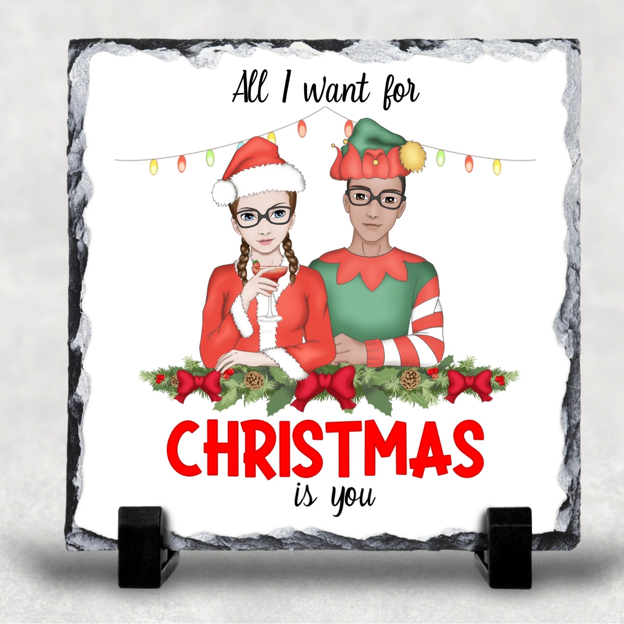 All I Want For Christmas Is You Customised Character Slate
