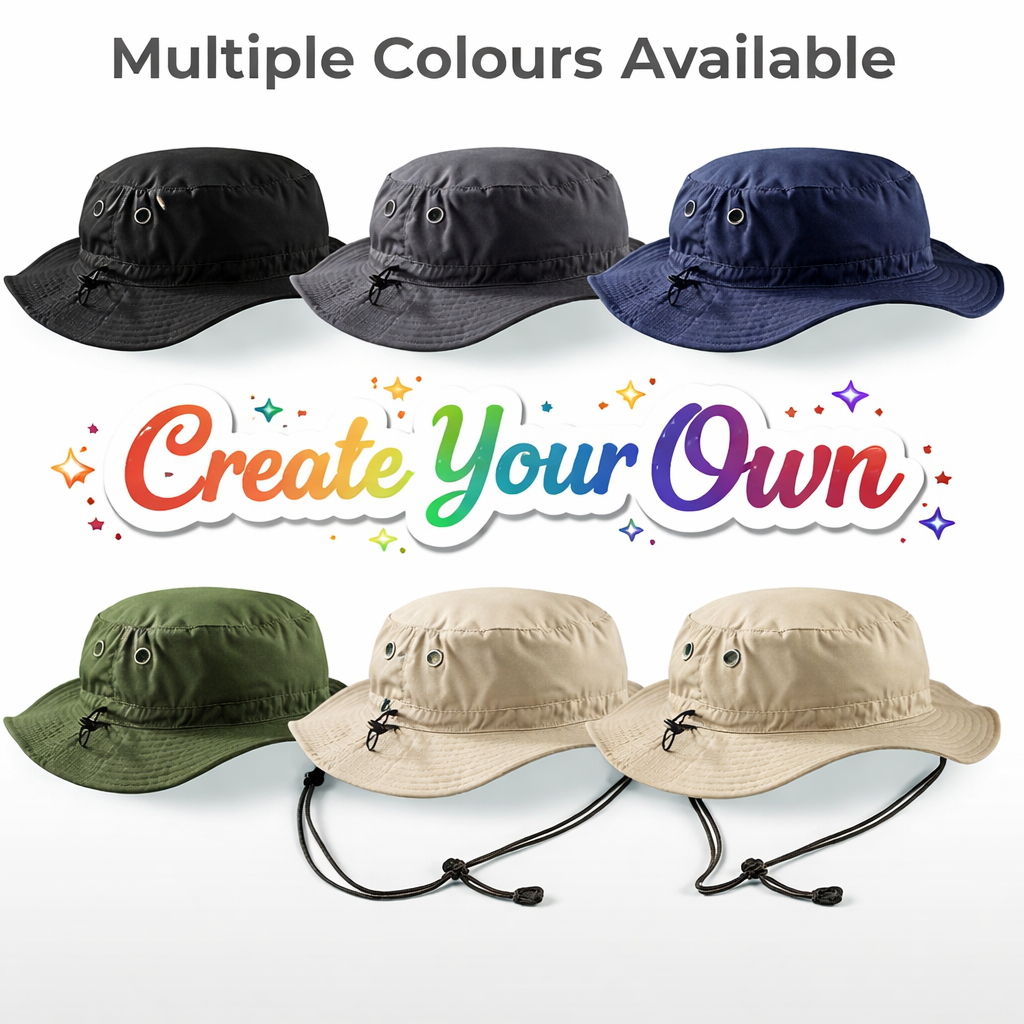 Fully Personalised Beechfield Cargo Bucket Hat - All Colours