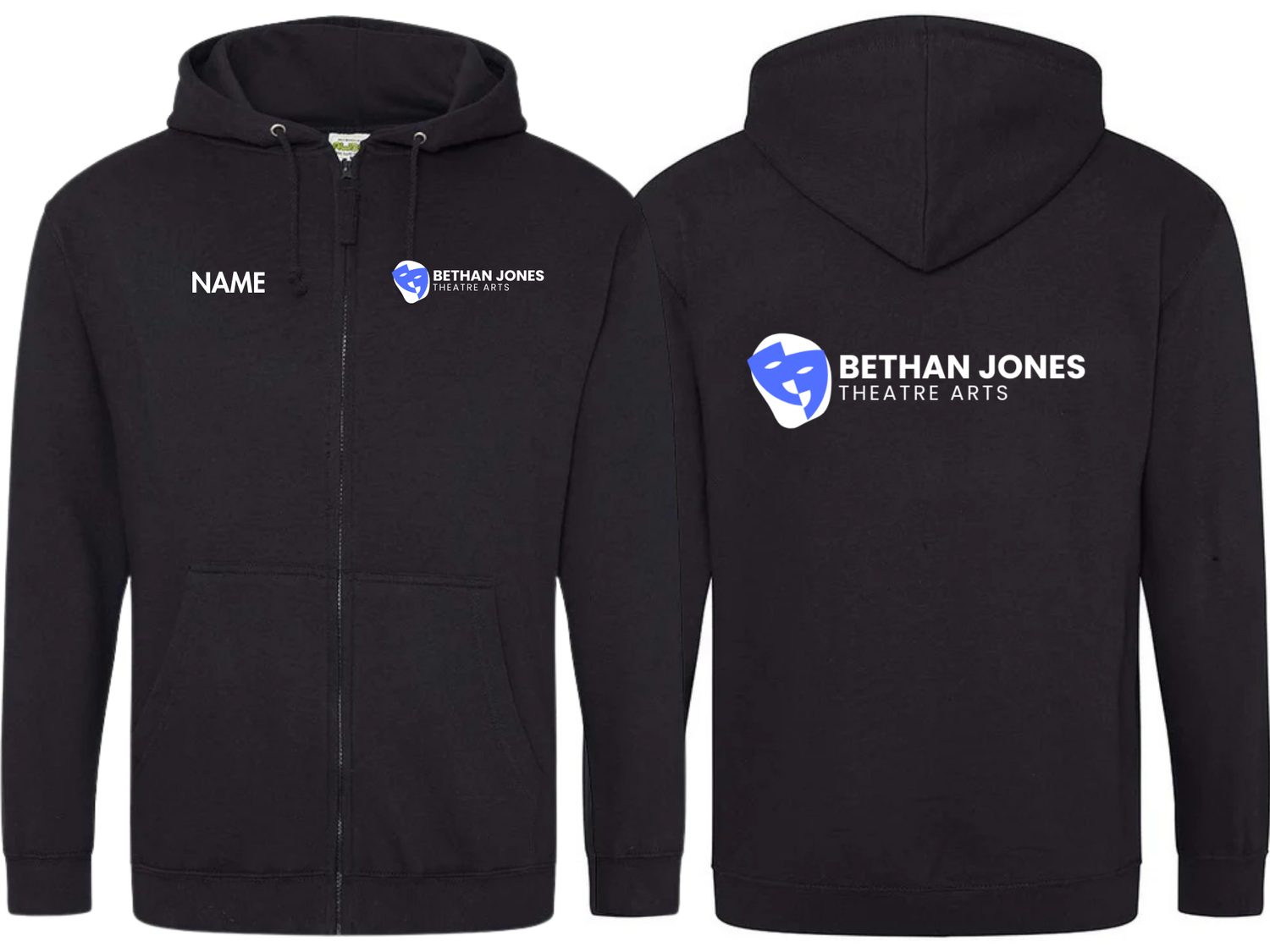 bethan jones theatre zip up hoodie