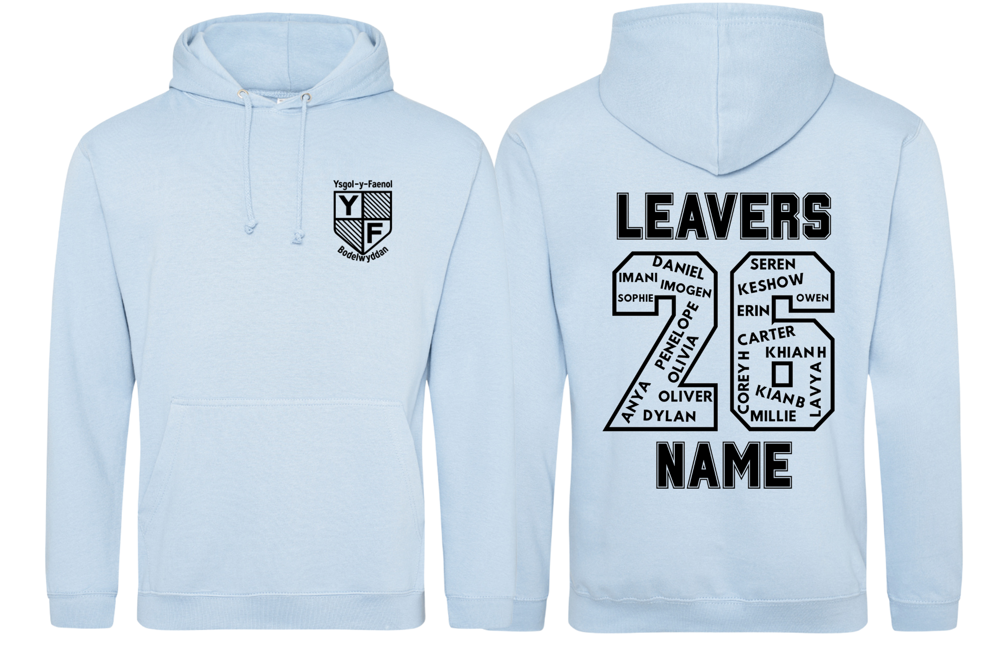 Ysgol Y Faenol Bodelwyddan Pullover AWDis Hoodie All Colours Unisex