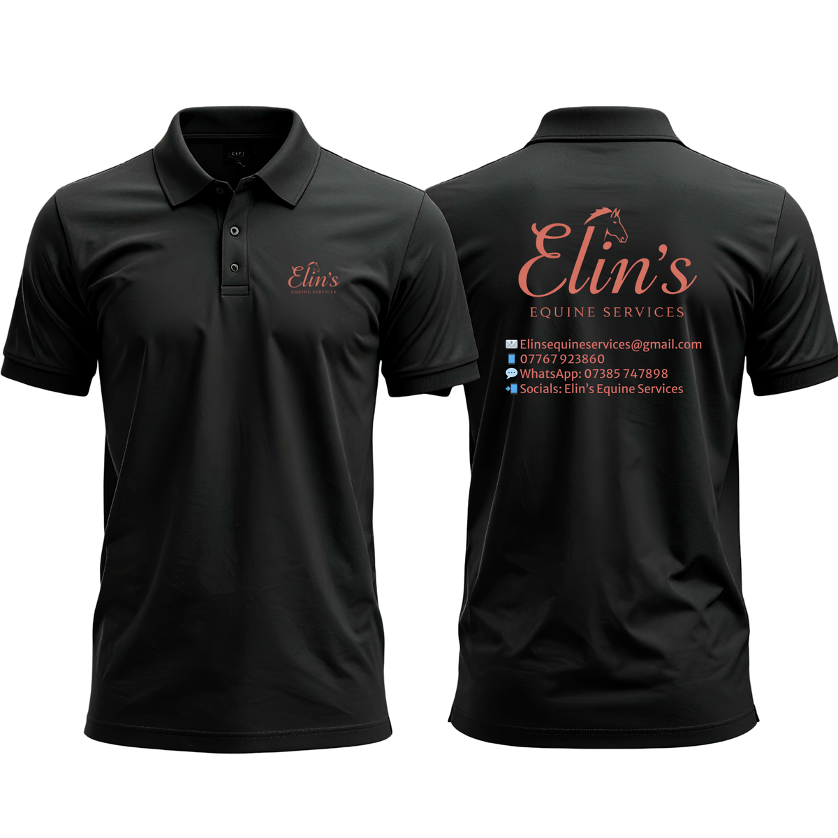elins equine services polo shirt