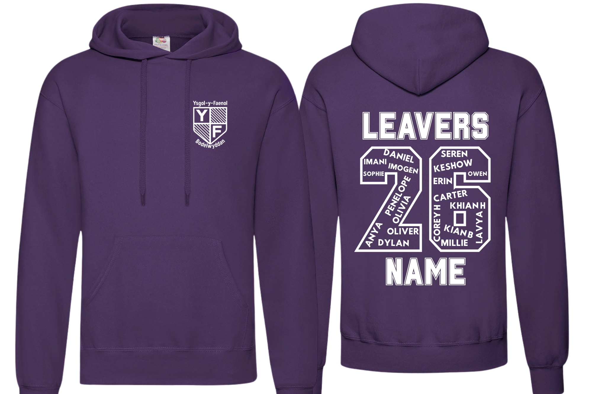 Ysgol Y Faenol Bodelwyddan Pullover AWDis Hoodie All Colours Unisex