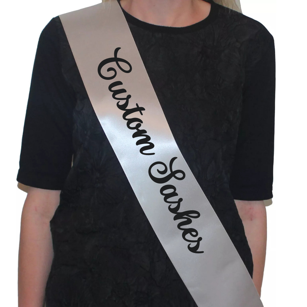 Custom Sashes for Every Occasion - White