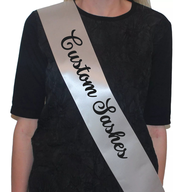 Custom Sashes for Every Occasion - White
