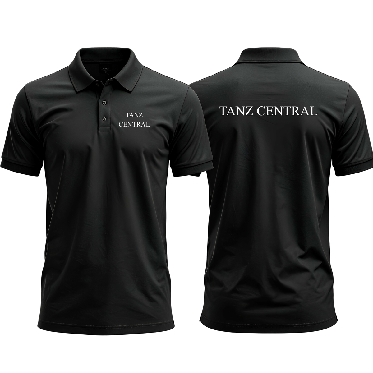 Tanz central black polo shirt