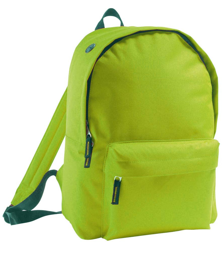 Personalised Rider Apple Green Backpack – Custom School & Everyday Bag