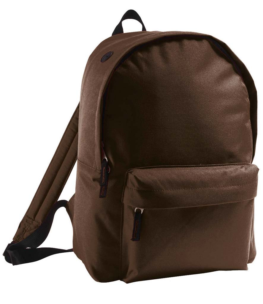 Personalised Rider Chocolate Brown Backpack – Custom School & Everyday Bag (Copy)