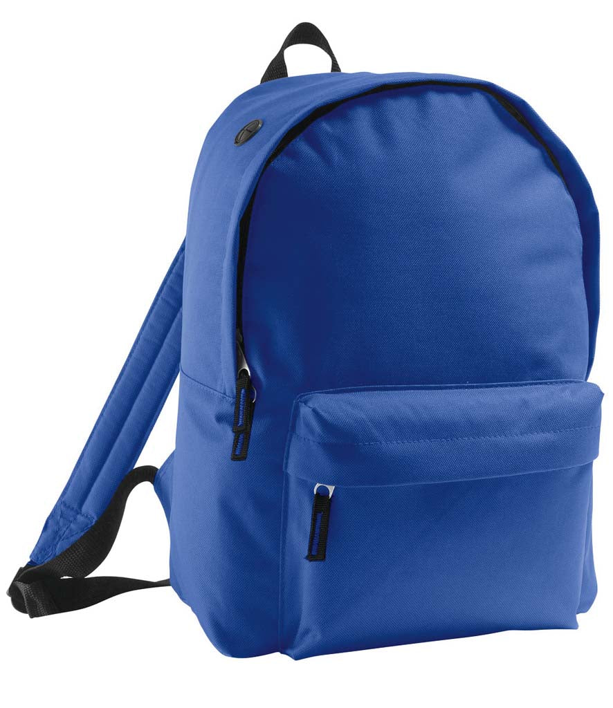 Personalised Rider Royal Blue Backpack – Custom School & Everyday Bag