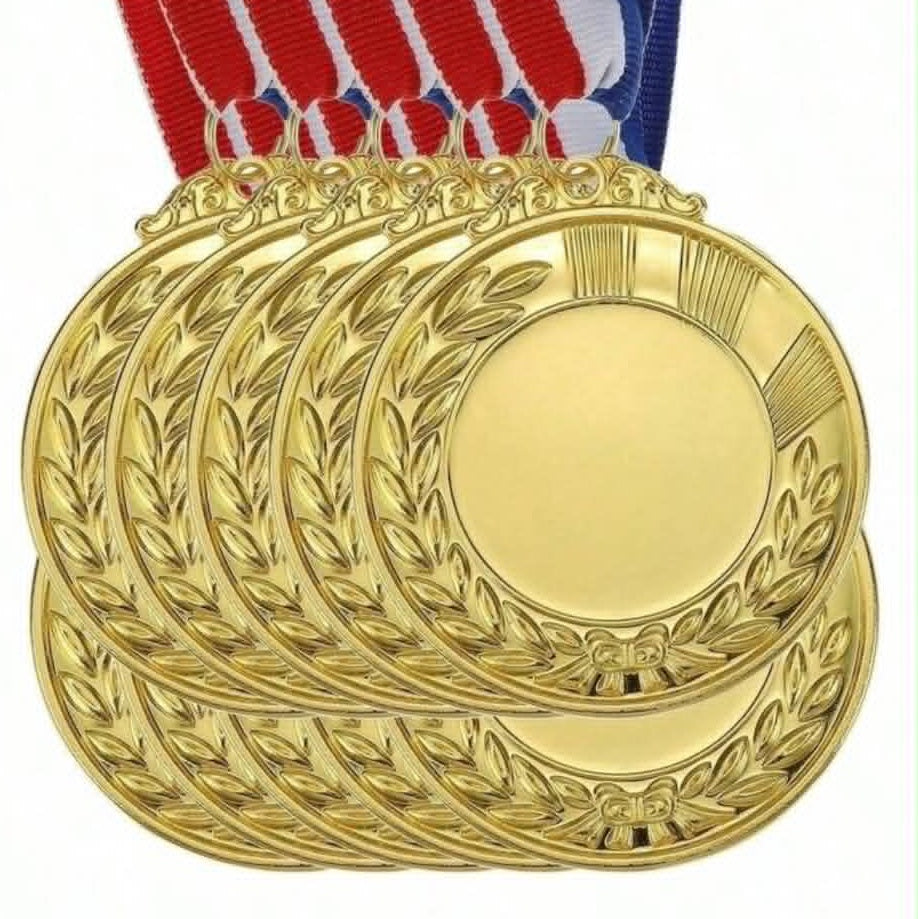 Engraved Gold Medal Personalised With Logo or text