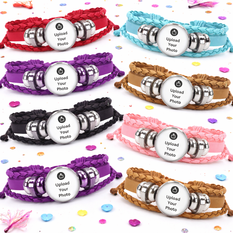 Personalised Friendship Bracelet Photo Picture - All Colours