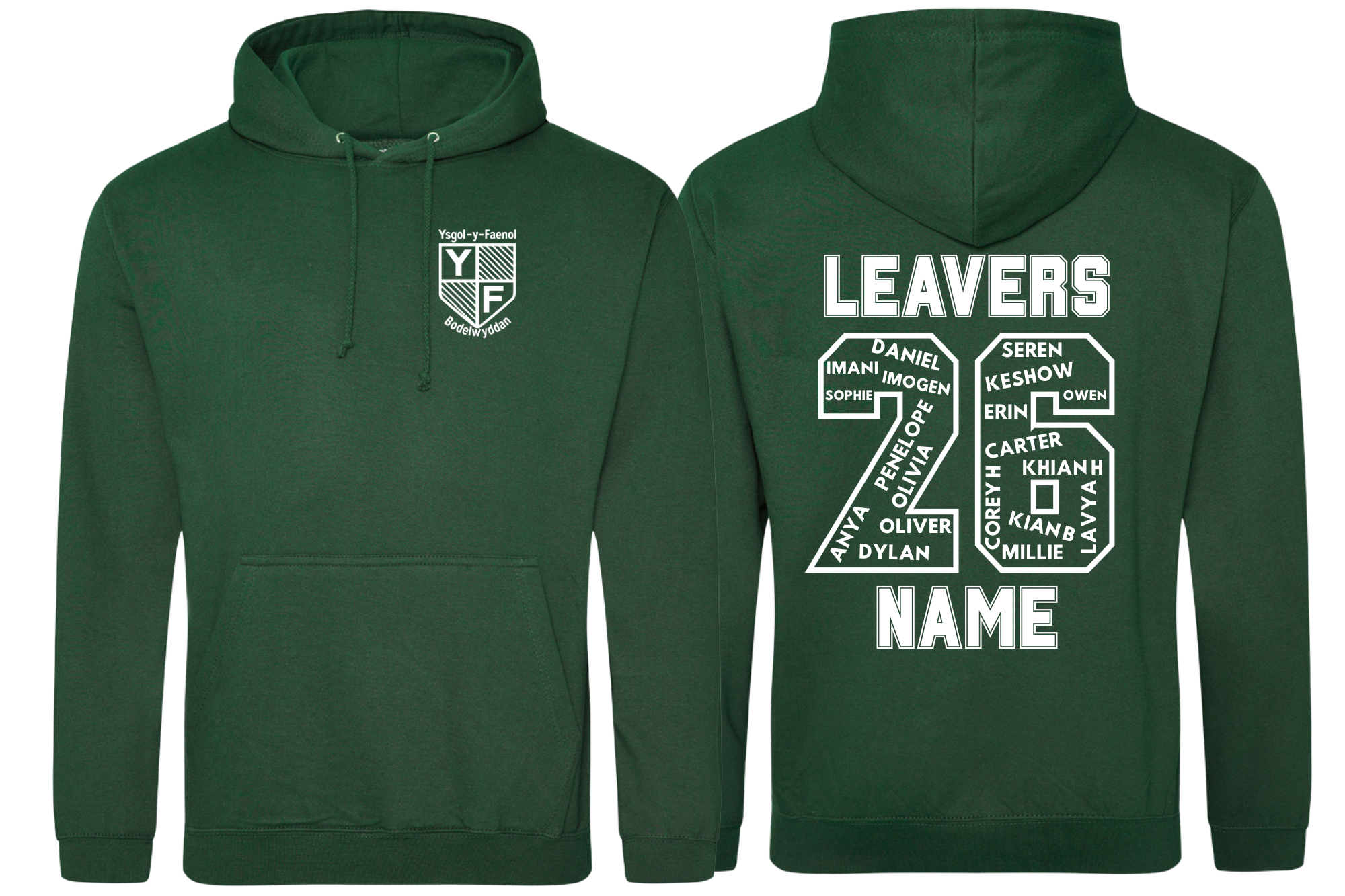 Ysgol Y Faenol Bodelwyddan Pullover AWDis Hoodie All Colours Unisex