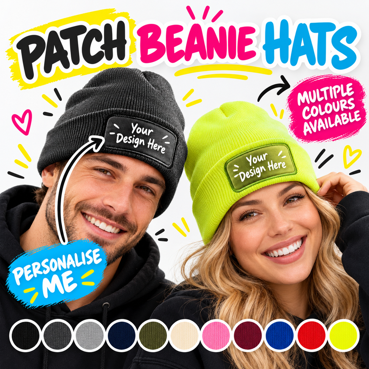 Fully Personalised Result Core RC027  beanie Hat