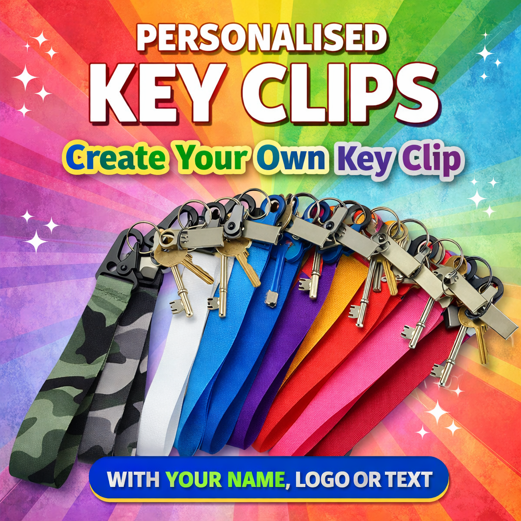 Personalised Key Clips - All Colours