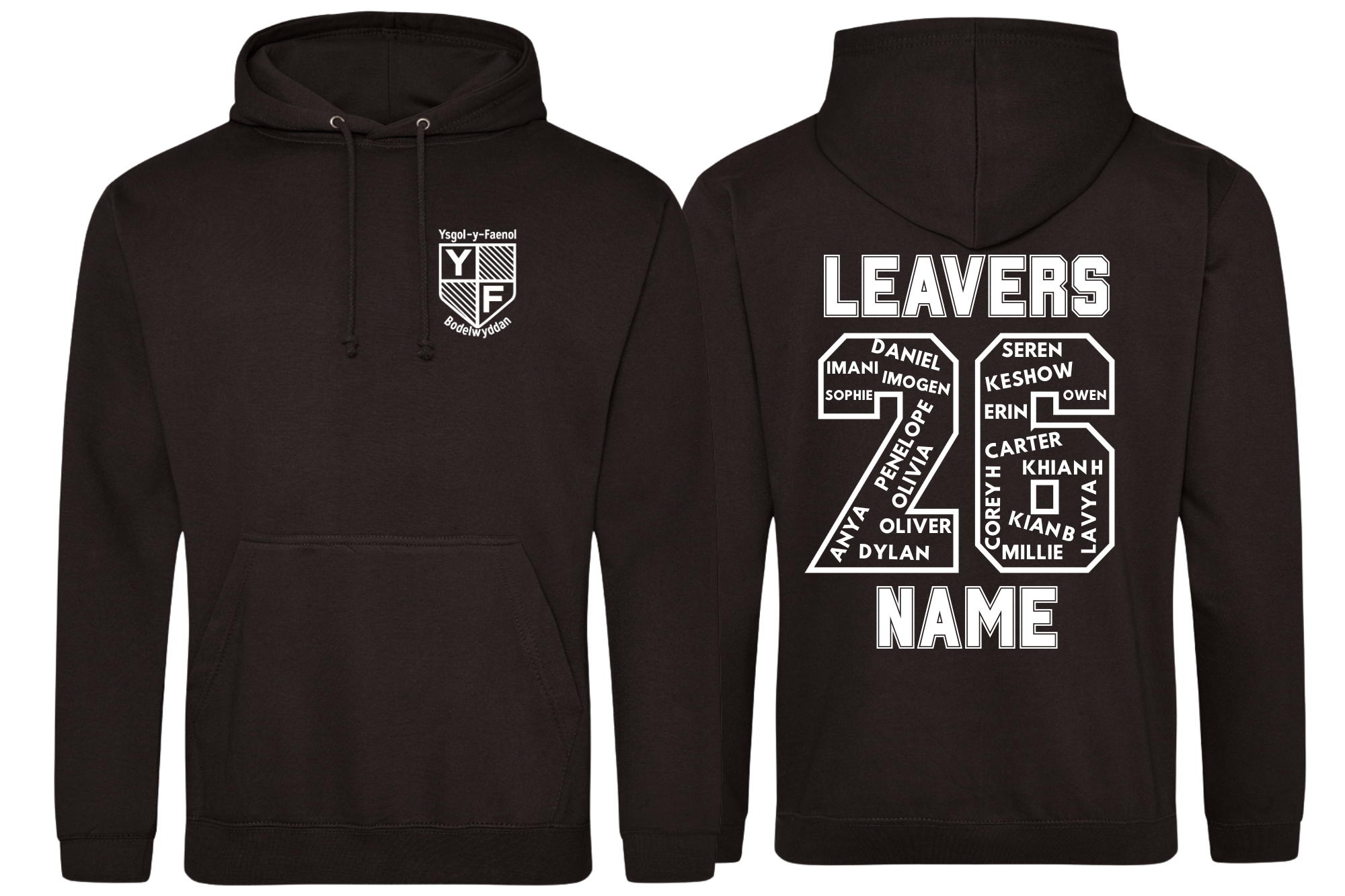 Ysgol Y Faenol Bodelwyddan Pullover AWDis Hoodie All Colours Unisex